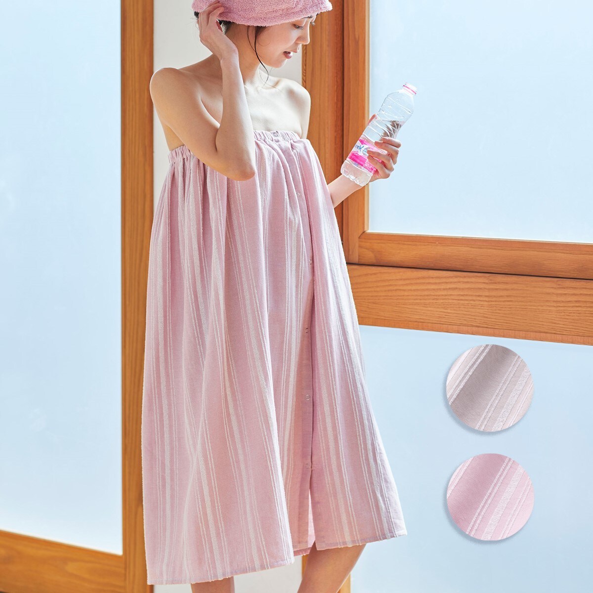 お値下げ　cococi beautyシャルロット ガーゼカシュクールワンピース タオル美術館 cococi beauty シャルロット ガーゼカシュクール