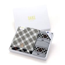ダックス(DAKS)のDAKS ブラックハウスチェックベア ウォッシュタオル・フェイスタオル・バスタオル各1枚入り