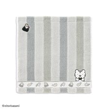 ホワイトタイガーとブラックタイガー ちょっぴりドジ タオルハンカチ