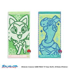 ポケットモンスター ナンバリングペア ハーフタオルハンカチ2枚組（ニャオハ＆テラパゴス）