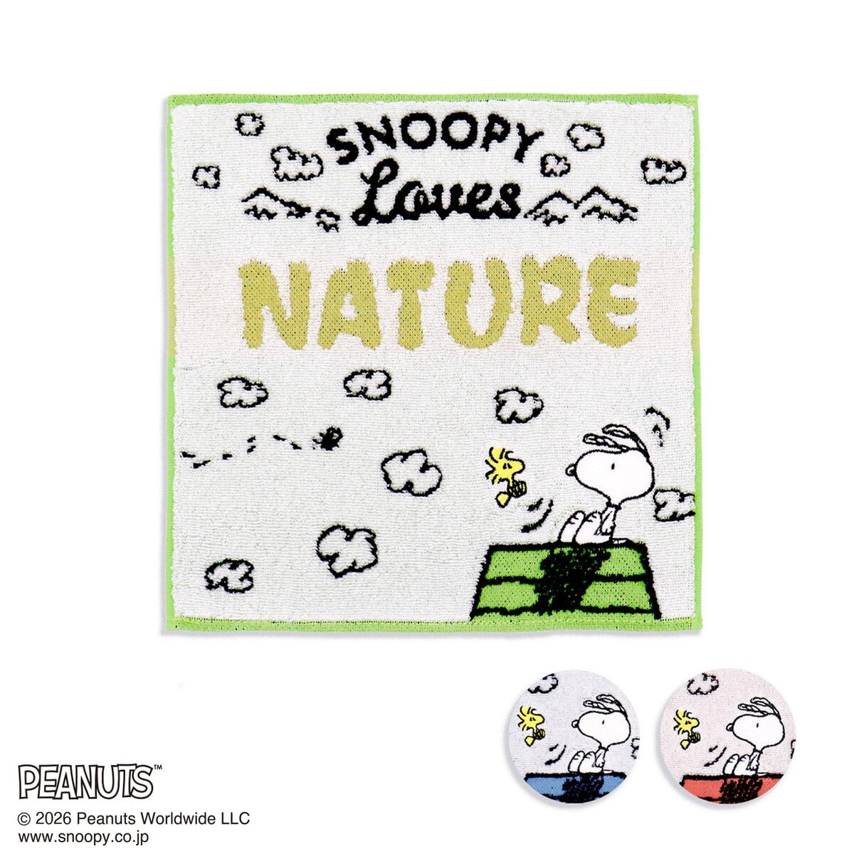 PEANUTS 日向ぼっこ タオルハンカチ | タオル美術館(Towelmuseum