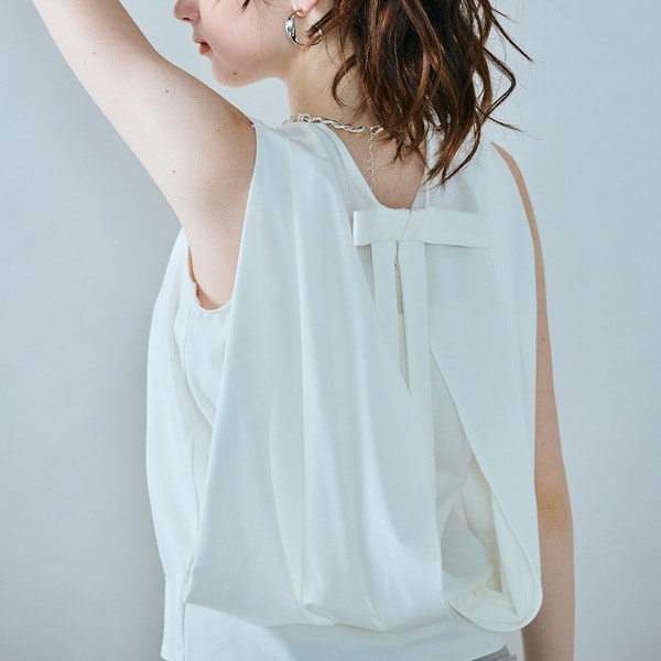 オーディア ミューズ（Audie a Muses）/バックシャンノースリーブカットソー バックシャンノースリーブカットソー | オーディア ミューズ(Audie a