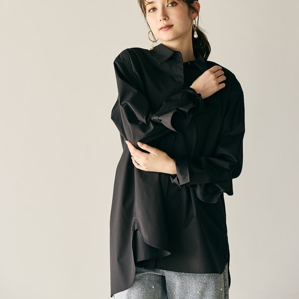 未使用■ Audie a Muses ■袖フリルオーバーシルエットブラウス myu 袖フリルオーバーシルエットブラウス Mサイズ グリーン