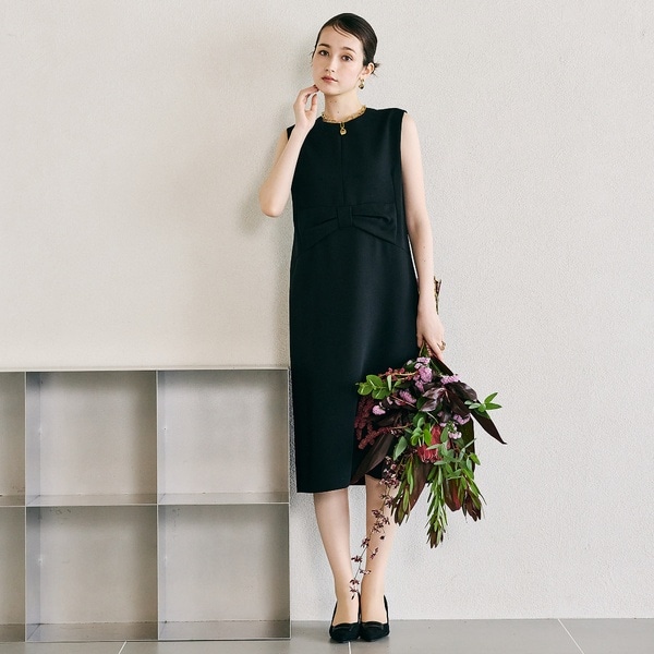 結婚式 パーティ ブラックワンピース　 ♡ローズティアラ　美品 110225101250730001?$VS_1500$