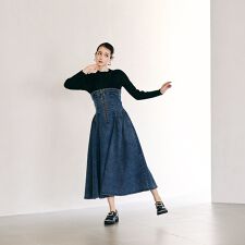 デニムドッキングワンピース