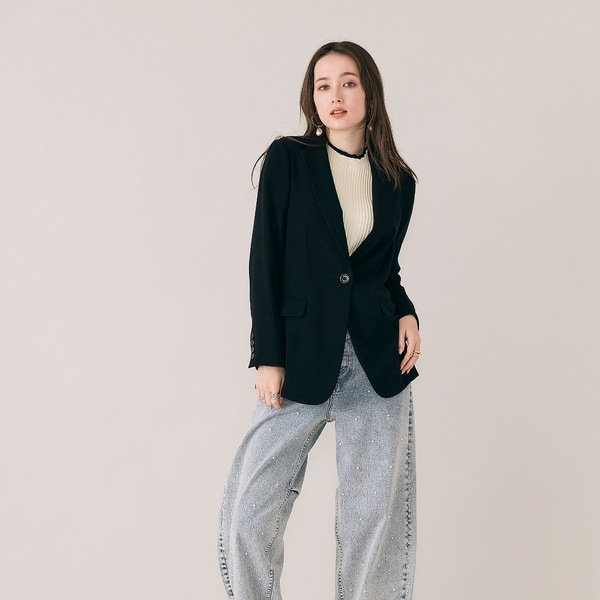 きりまる　新品　ローズティアラ　50 シャンタンボレロ　ネイビー ローズティアラ(Rose Tiara) レディース (LL・13号以上あり) の