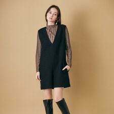 オーディア ミューズ(Audie a Muses)のハーフレングスツイードサロペット