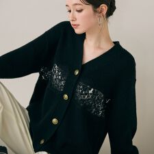 オーディア ミューズ(Audie a Muses)のシアーレースカーディガン