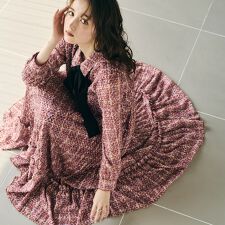 オーディア ミューズ(Audie a Muses)の【人気追加】ツィードプリントワンピース