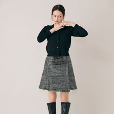 オーディア ミューズ(Audie a Muses)のMIXカラーミニスカート/綾目