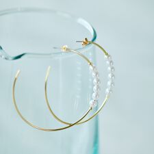 パール風フープピアス