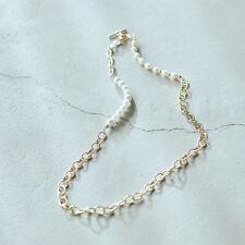 淡水パール×チェーンロングネックレス