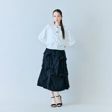 立体リボンモチーフロングスカート