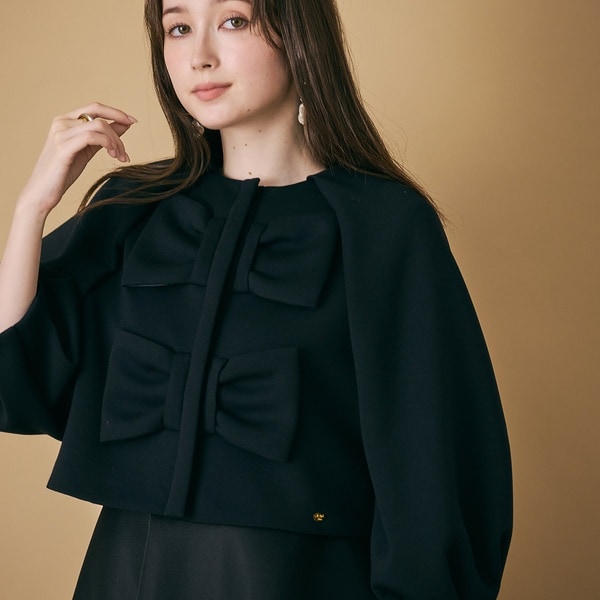 【新品未使用タグ付き】Audie a Muses　マリンPTリボンタイブラウス M-StyleLuxeコラボ】【人気のため追加】フロントダブルリボンブラウス