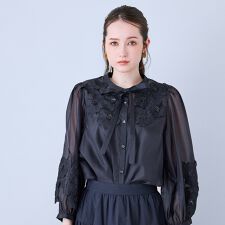 Rose Tiara | 極美品✨ローズティアラ バッグフリルブラウス 