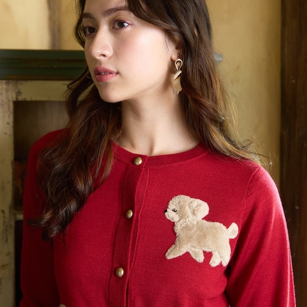 ジョリープッペ（Jolly Poupee）/トイプードルニットカーディガン トイプードルニットカーディガン | ジョリープッペ(Jolly Poupee