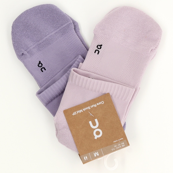 [�}���C]On/�I��/Core Run Sock Mid 2P/�R�A �����\�b�N�X �~�b�h 2�p�b�N/�I���iOn�j Foxglove/Mallow