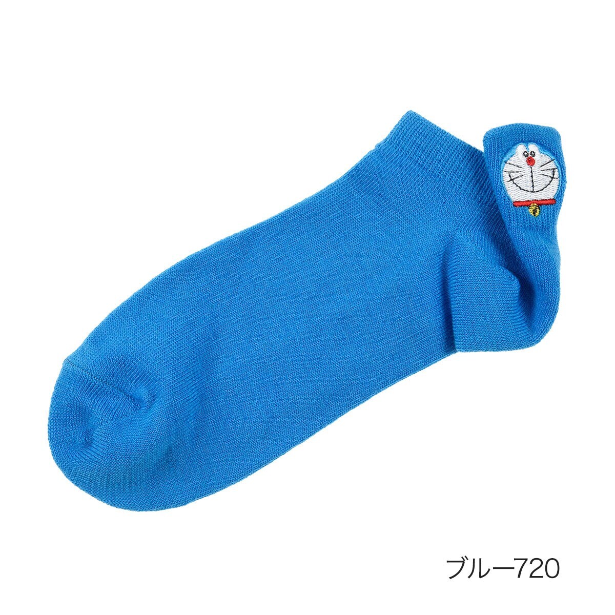 ドラえもん ： かかと刺繍 ソックス スニーカー丈 ドラえもん