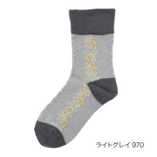 【HANAEMORI(ハナエモリ)】 靴下 花柄 クルー丈 (3203-221)