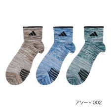 【adidas： SUPER MESH】3足組 靴下 ワンポイント ショート丈
