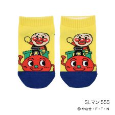 【アンパンマン】 靴下 ワンポイント アンパンマン ばいきんまん スニーカー丈 お名前スペース付