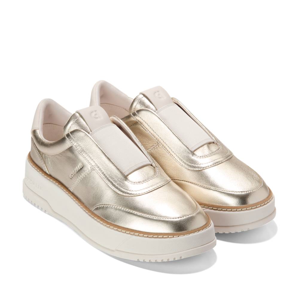 [}C]COLEHAAN/R[n[/GRANDPRO MAXFIELD SLIP ON SNEAKERS/R[n[iCOLE HAANj SOFT GOLD LTR