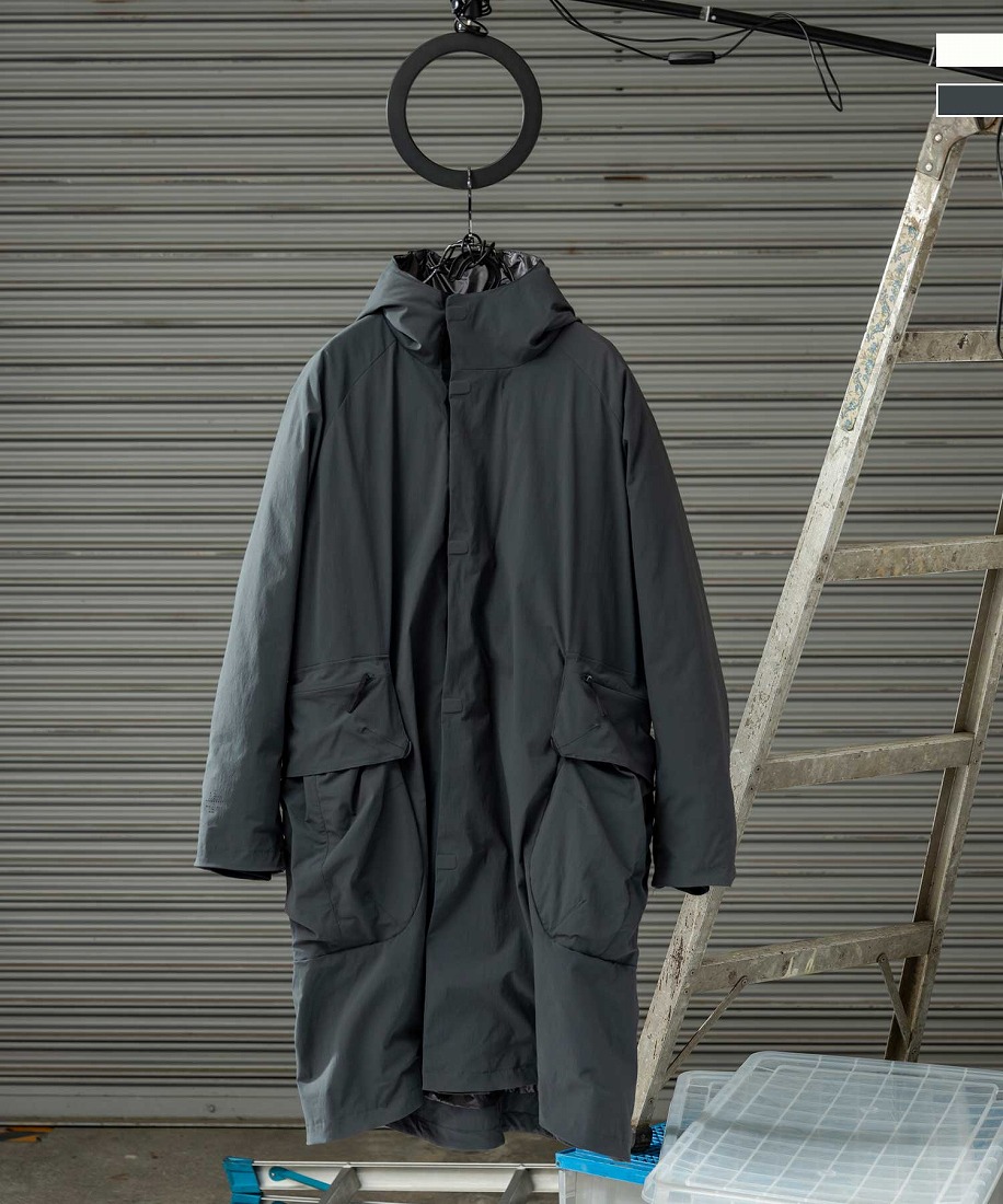 コンタクト Zak coat III karu-stretch taffeta II ダウン ロング