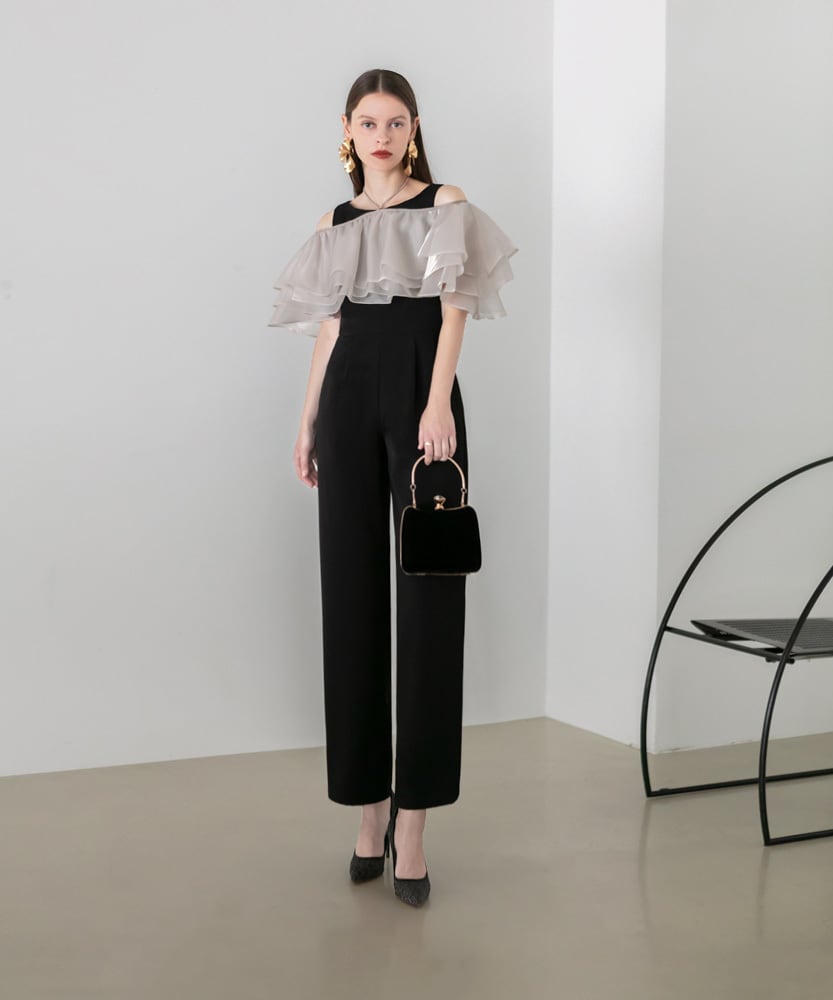 3wayティアードフリルオールインワンパンツドレス | レジャ(Leja