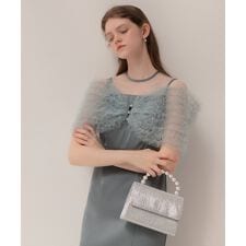 2WAYパールハンドルグリッターバッグ