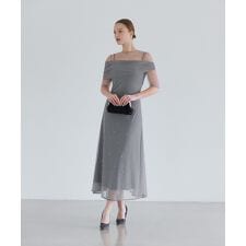 2WAYチュールトップスパールAラインドレス