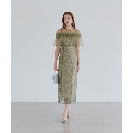 [^:LJES524264]@ׂȃfBe[fANVJŉ؂₩ȃhX̊̂ԕhJƁÂ`[X[uڂ䂭IChXBAVg[ȃfUC̃fReCAVvȂꂽۂɁBӂƍL`[̑炵_炩vXBŜɎ{ꂽXpR[hJP؂₩oBICVGbgɂc̃CAX^CAbvʂBMODELF173CM B/81 W/60 H/89 pTCYFS