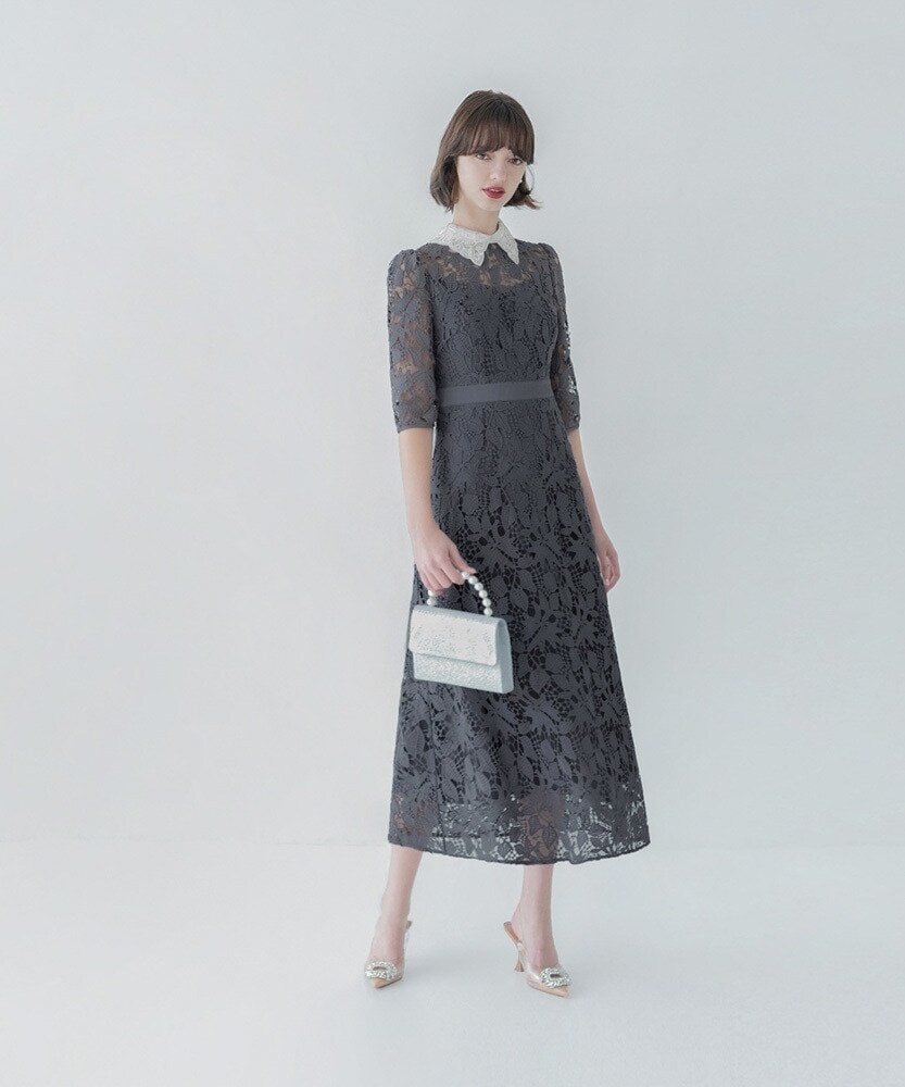 【LEJA】2WAYチュールトップスパールAラインドレスワンピース2点セット セール】【LEJA】2WAYチュールトップスパールAラインドレス