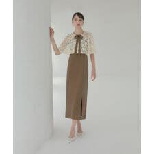 リボンフリンジケープ Iラインドレス