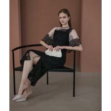 シアーレースフラワーIラインドレス