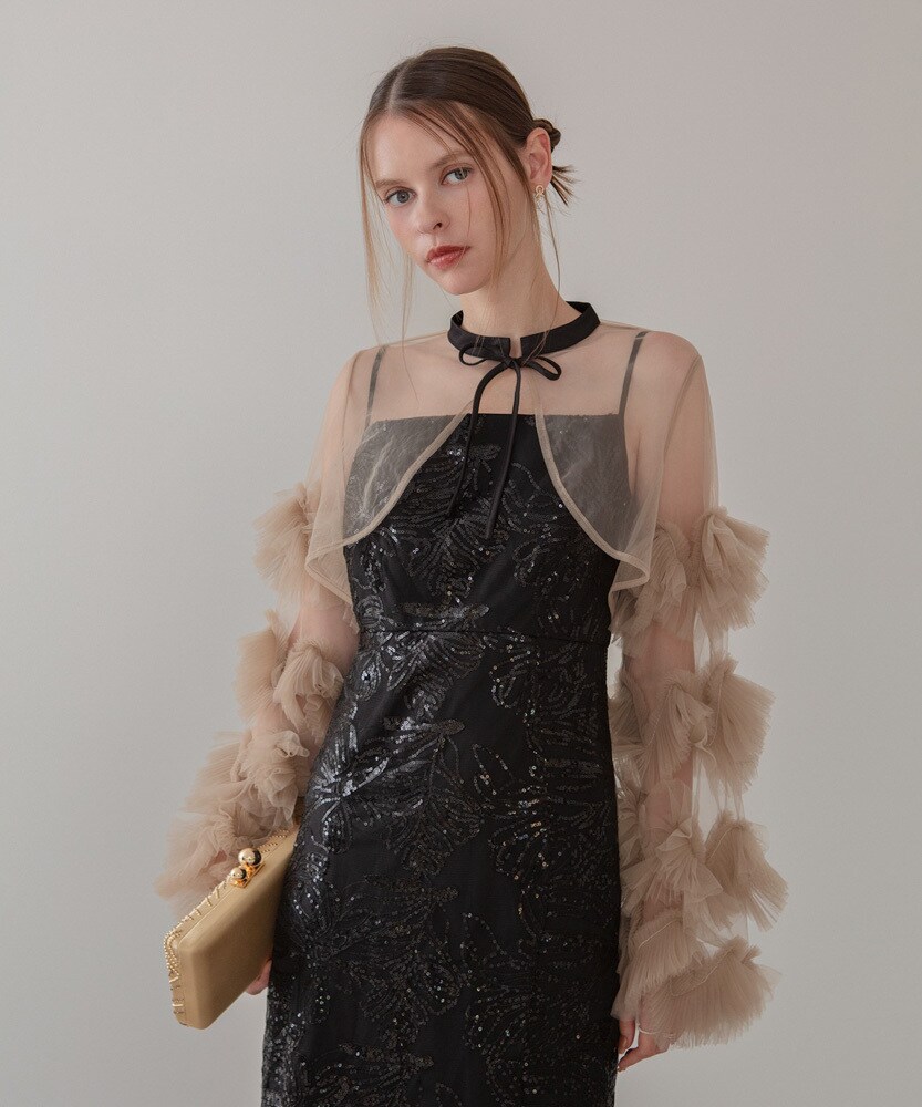 2WAY花柄リボンドットストーンIラインドレス | レジャ(Leja