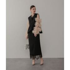 レジャ(Leja)のチュールフリルスリーブベストセットワンピースドレス