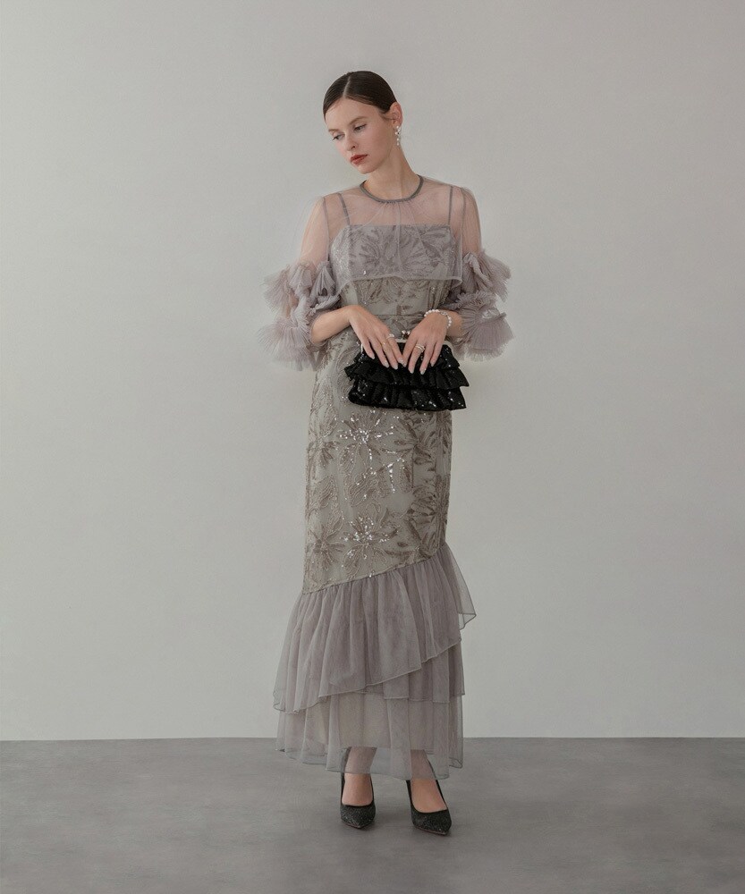 スパンコールビジューボレロマーメイドドレス | レジャ(Leja