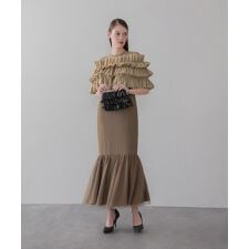 3WAYアシンメトリーチュールフリルワンピースドレス