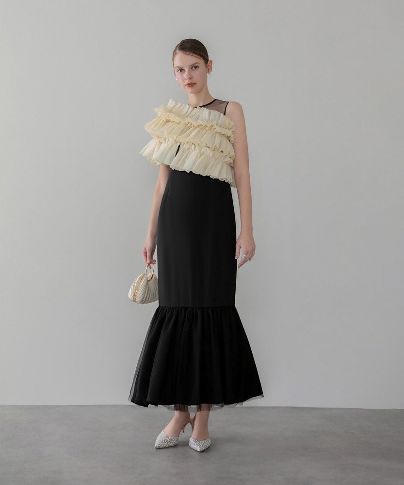 スパンコールボタニカルマーメイドケープボレロ付きキャミソール2way