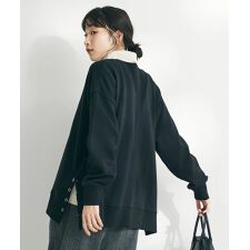 裏毛リングドットプルオーバー