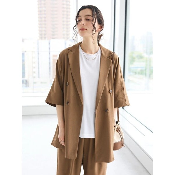 リネンコットンハーフスリーブジャケット（その他ジャケット