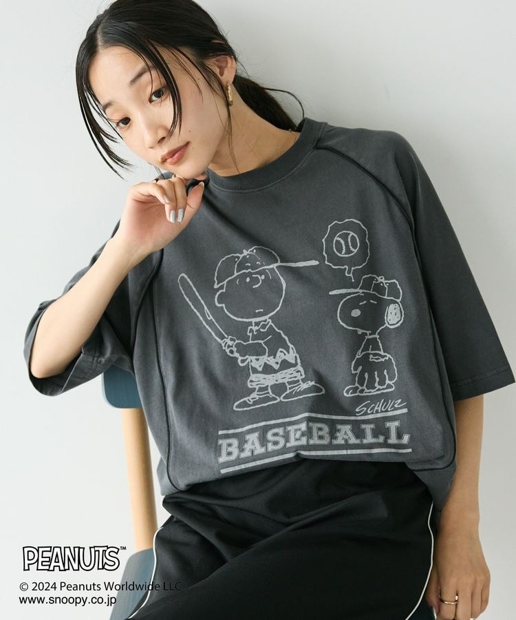 ピーナッツプリント ゆるボックス オファー ｔシャツ