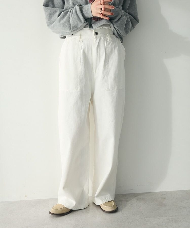 ユニセックス】ホワイトデニムベイカーパンツ | クラフトスタンダード