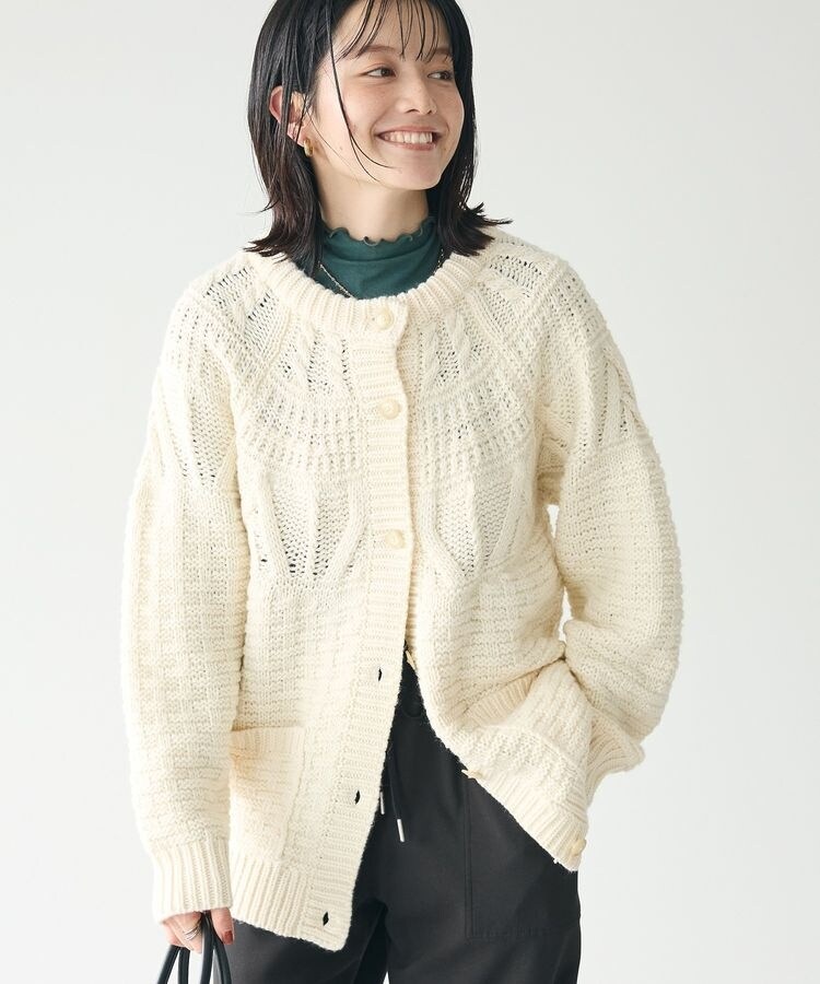 CRAFT STANDARD BOUTIQUE - CRAFT STANDARD BOUTIQUEざっくりケーブルニットカーディガン ざっくり柄Mixケーブルニットカーディガン[品番：EHEW0046872