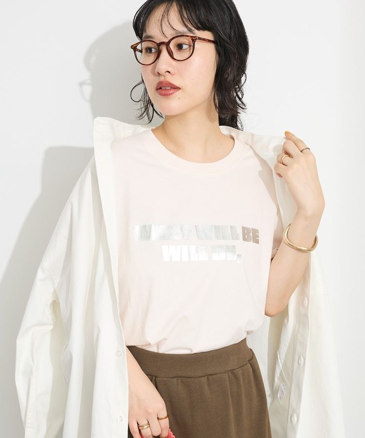 メタリックロゴプリントTEE