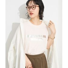 メタリックロゴプリントTEE