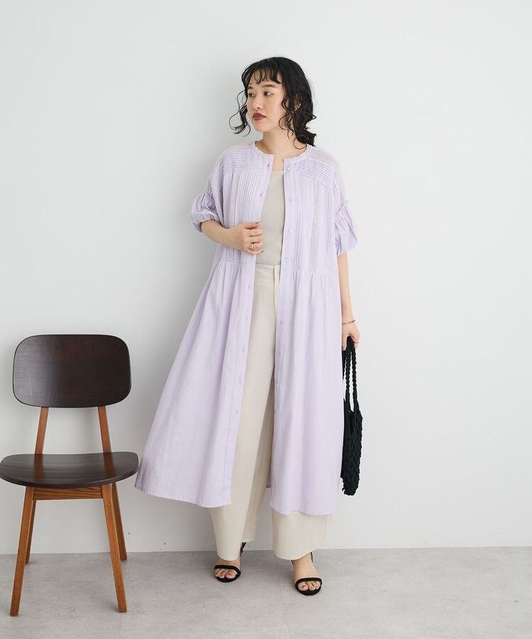 インド綿クロッシェレースピンタックワンピース | クラフト