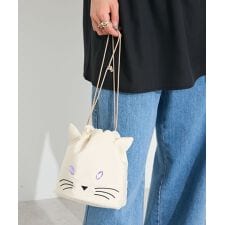 パフネコ巾着ショルダー