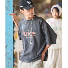 ヴィンテージ加工 花刺繍Tシャツ【ユニセックス】