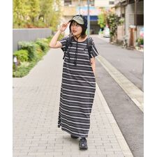 CONVERSE／コンバース ボーダーマキシワンピース